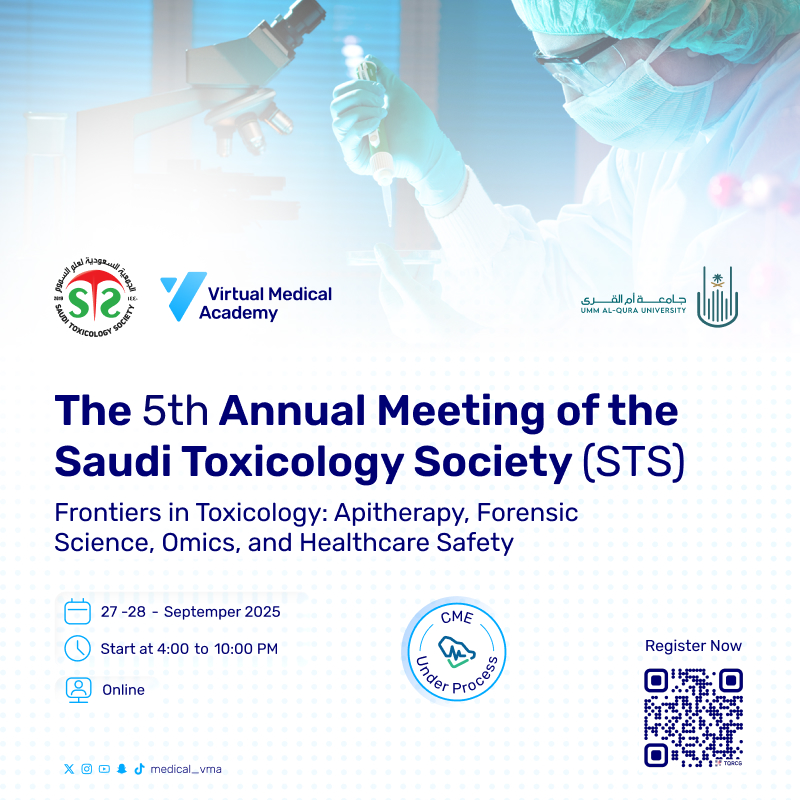 Frontiers in Toxicology: Apitherapy, Forensic Science, Omics, and Healthcare Safety - The 5th Annual Meeting of the Saudi Toxicology Society (STS)